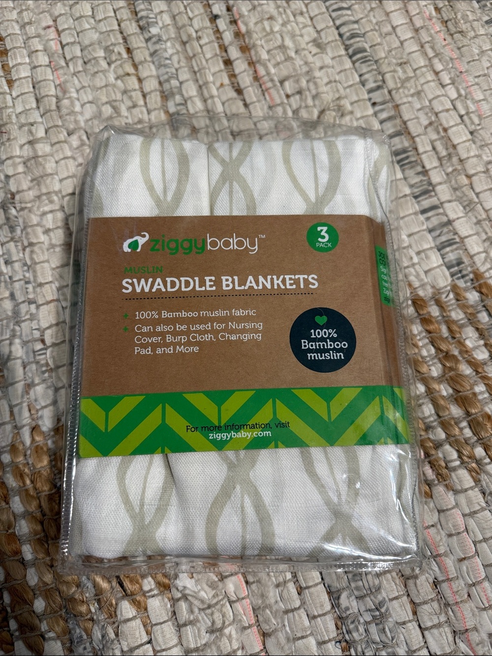 Cream Muslin Swaddle Blankets - 3 Pack
